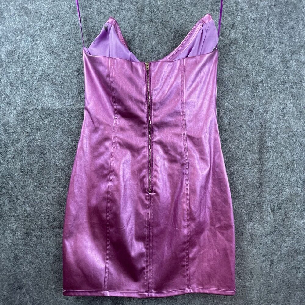 Blanc Clothing Corset Dress Medium Metallic Structured Slits Festival Barbie - Picture 2 of 9